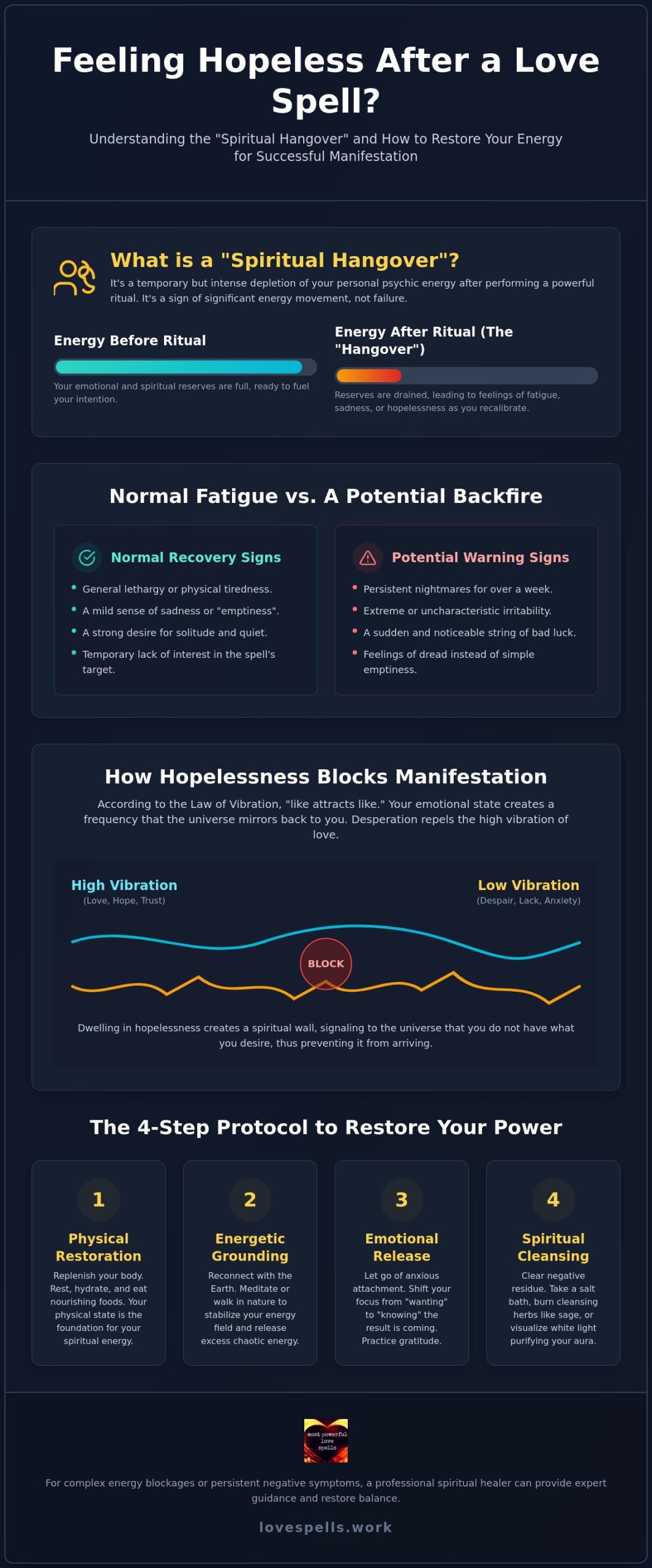 Feeling Hopeless After Love Spell? How to Restore Your Energy and Success